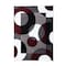 World Rug Gallery Modern Circles Soft Area Rug 3'3'' x 5' Burgundy 100BURGUNDY3X5 - alternate 3